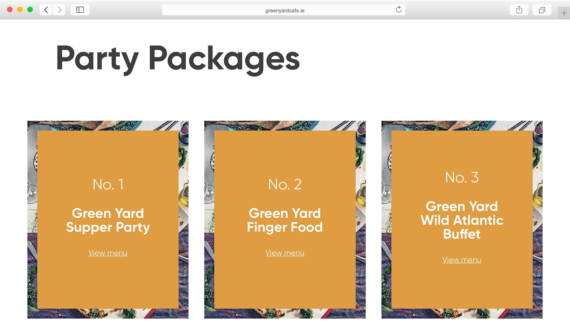 Cafe Website Design