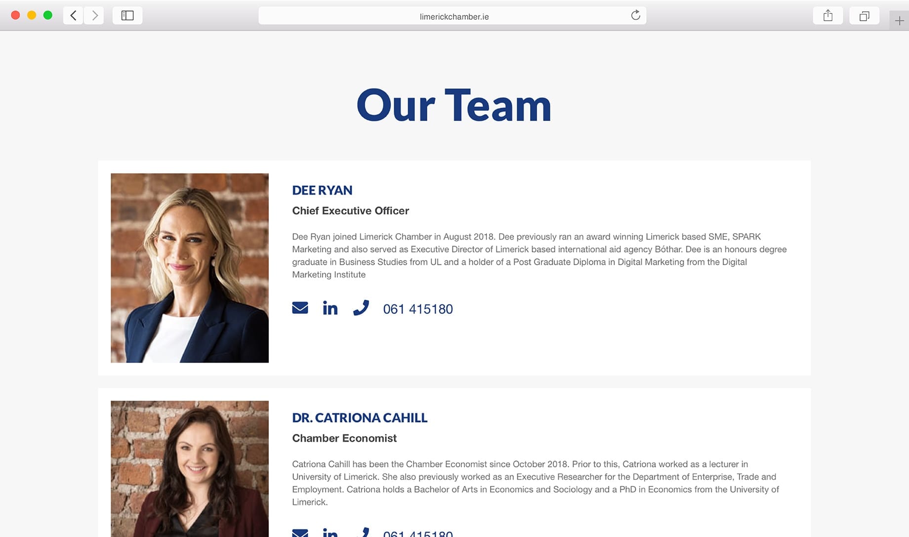 Limerick Chamber Staff Profiles